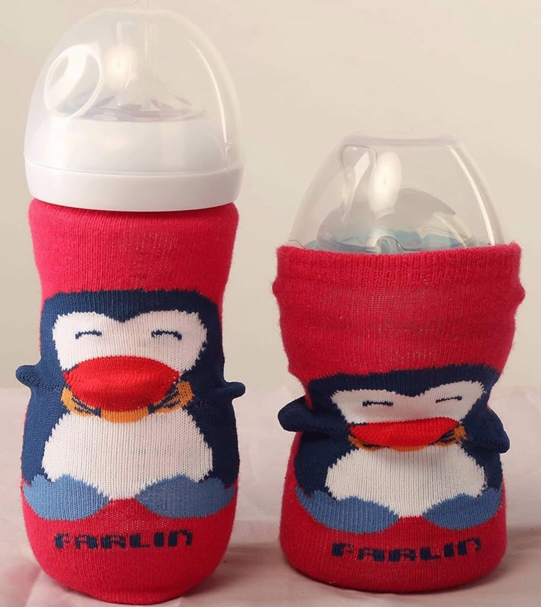 Penguin Knitted Baby Bottle Sleeve 🐧