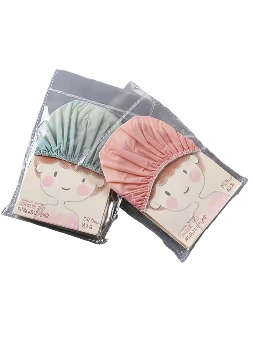 Waterproof Shower Cap | 2 Colors Pack | Pink + Mint 💧
