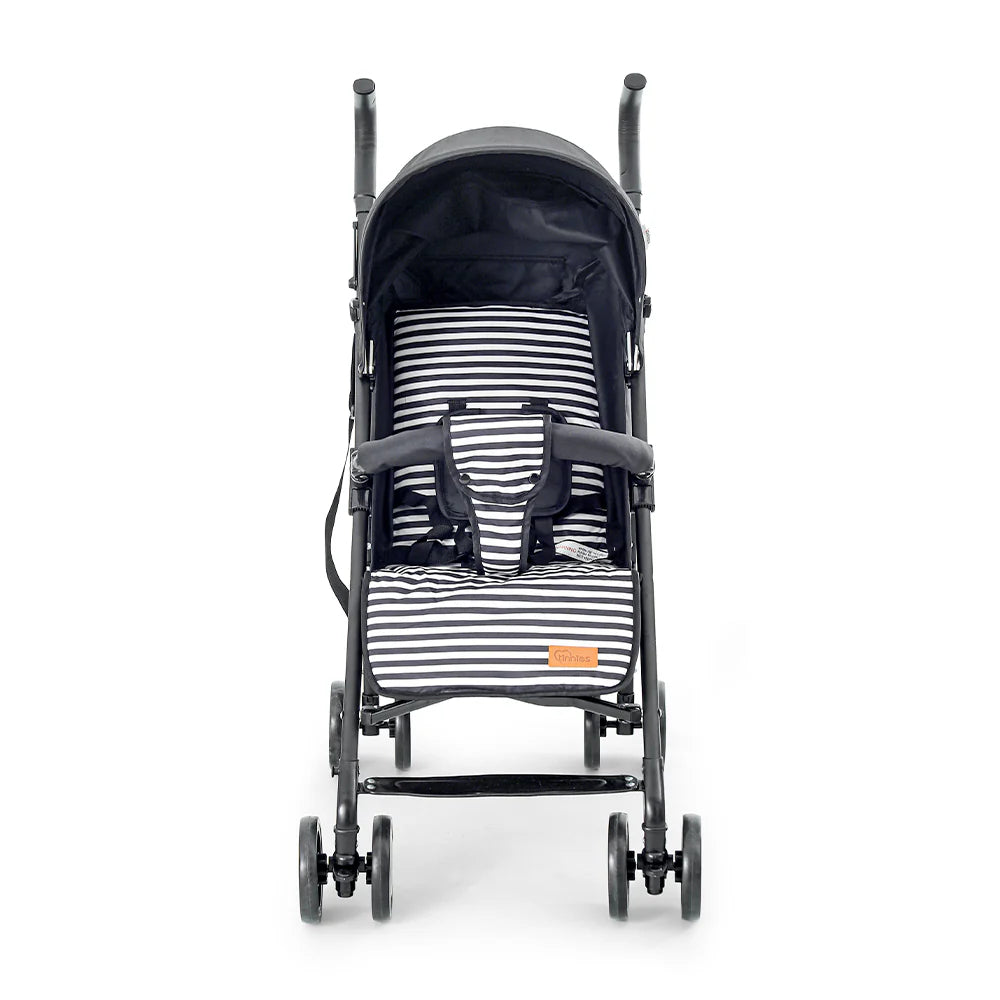 TINNIES BABY BUGGY STROLLER – GREEN STRIPED, LIGHTWEIGHT & FOLDABLE BABY PRAM