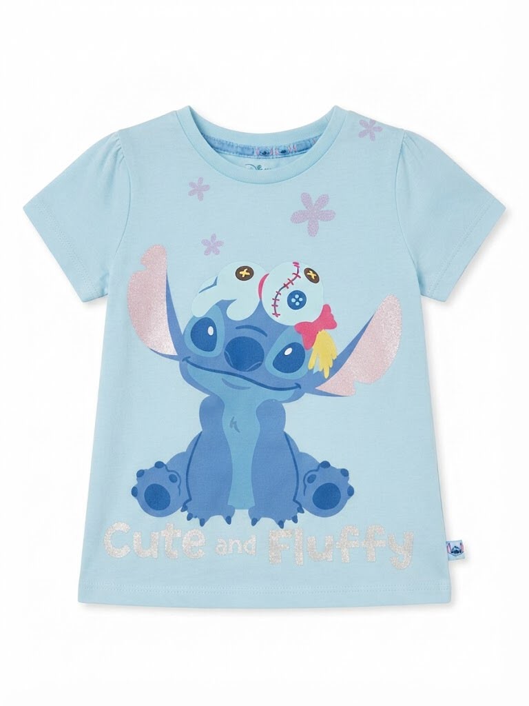 Cute and Fluffy" Disney Stitch Graphic T-Shirt