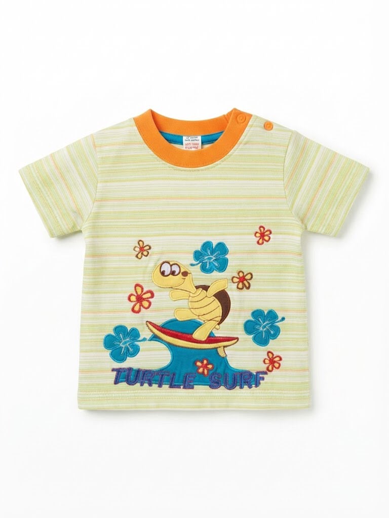 Kids' Striped "TURTLE SURF"
