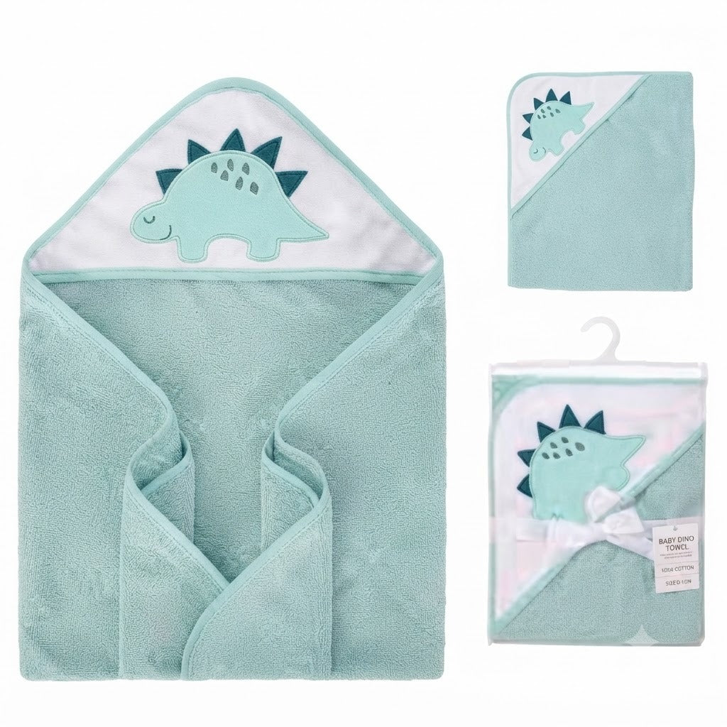 Hudson Baby Cotton Hooded Towel and Washcloth