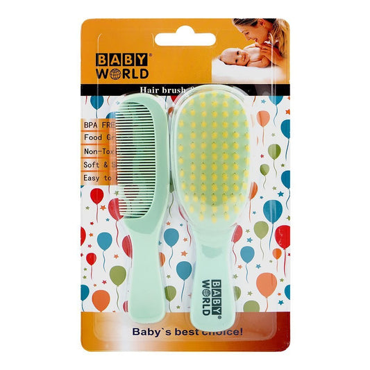 Baby World Hair Brush + Comb Set | BPA-Free | 0M+ 🌿