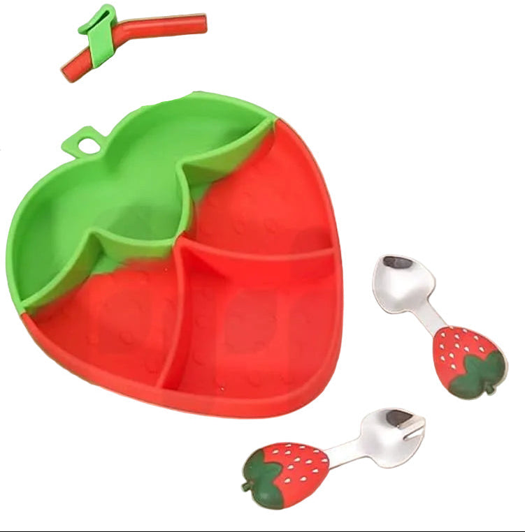 Food-grade silicone + Stainless steel spoon/spork