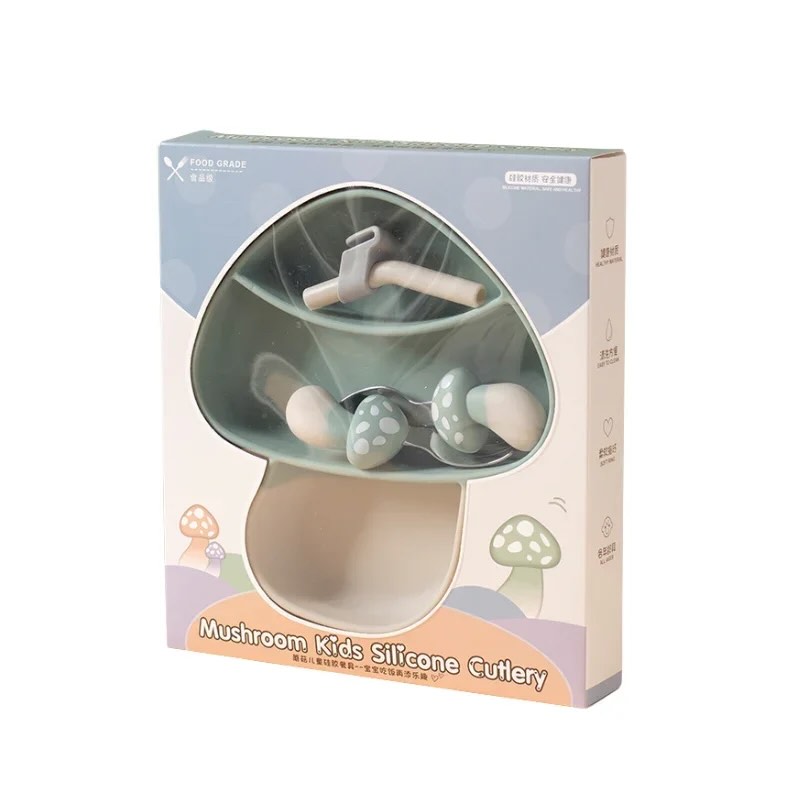 Food-grade silicone + Stainless steel spoon/spork