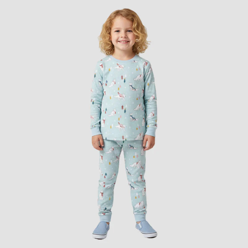Girls Winter Wonderland Pajama Set Soft Cotton