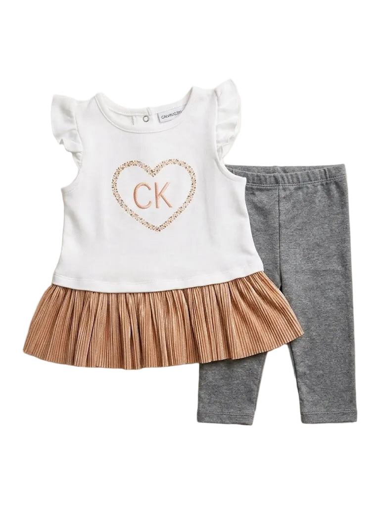 Baby girl top and trouser/legging two-piece set