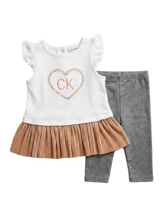 Baby girl top and trouser/legging two-piece set