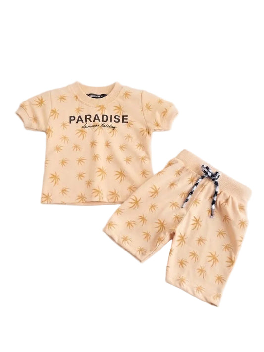 Paradise" Summer Palm Print Co-Ord Set