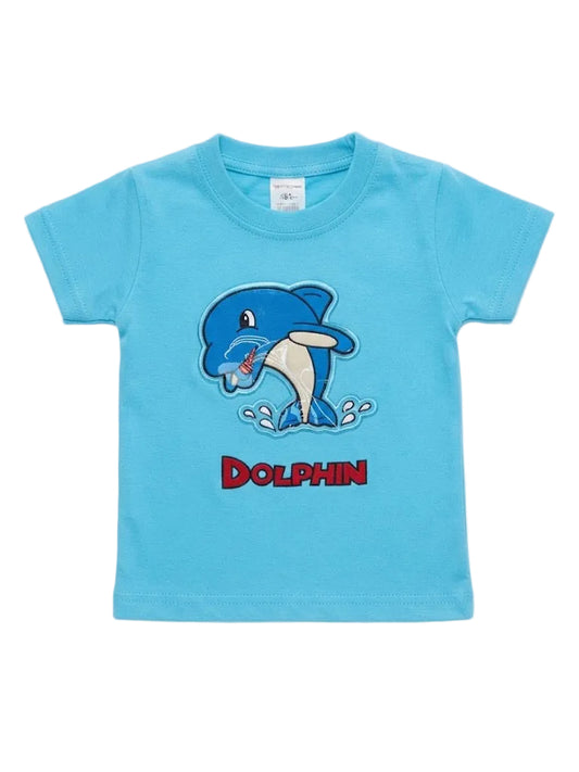 DOLPHIN" Jumping Dolphin Graphic Kids T-Shirt