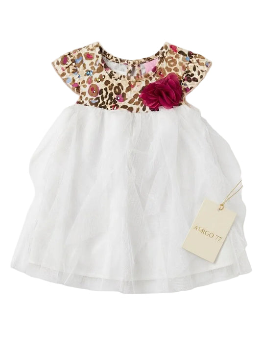 Short-sleeve baby/toddler girl party dress