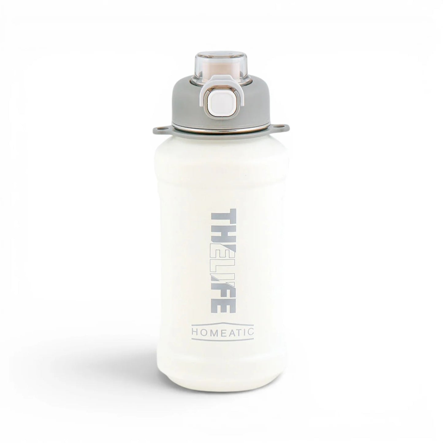 HOMEATIC THE LIFE VACUUM FLASK - WHITE STEEL WATER BOTTLE 1000 ML