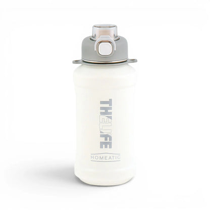 HOMEATIC THE LIFE VACUUM FLASK - WHITE STEEL WATER BOTTLE 1000 ML