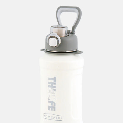 HOMEATIC THE LIFE VACUUM FLASK - WHITE STEEL WATER BOTTLE 1000 ML