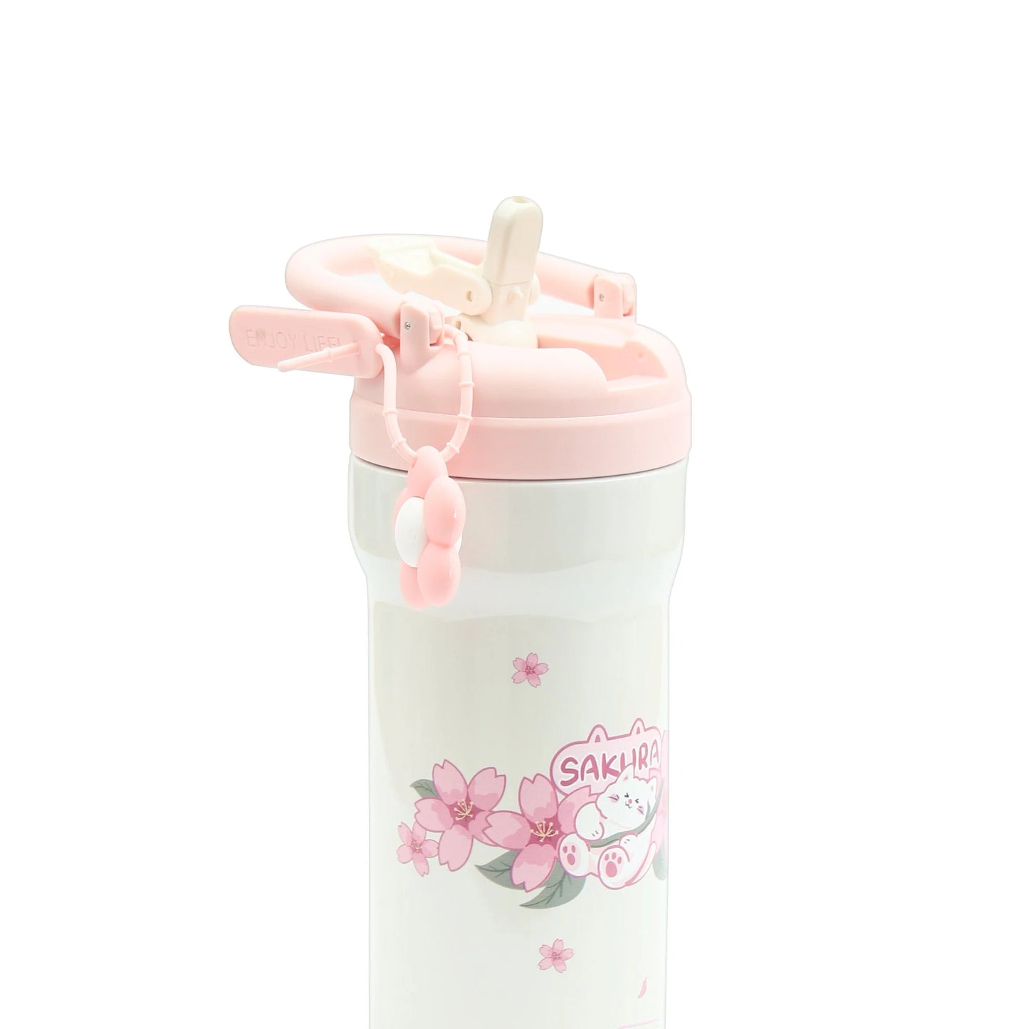HOMEATIC VACUUM FLASK - PINK STEEL WATER BOTTLE 730ML